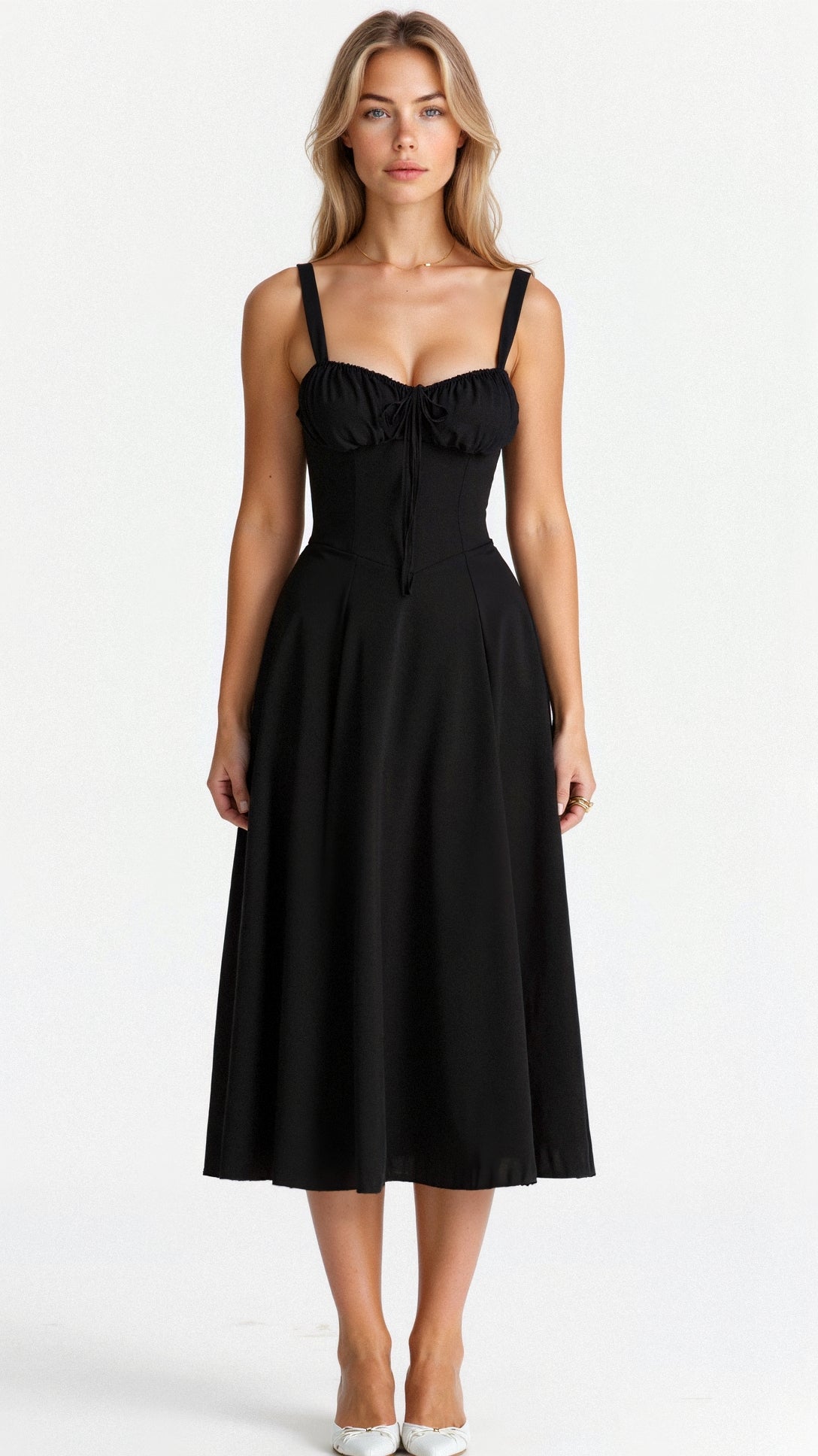 Margaret | Corset Midi Dress - Elegant, figure-flattering style